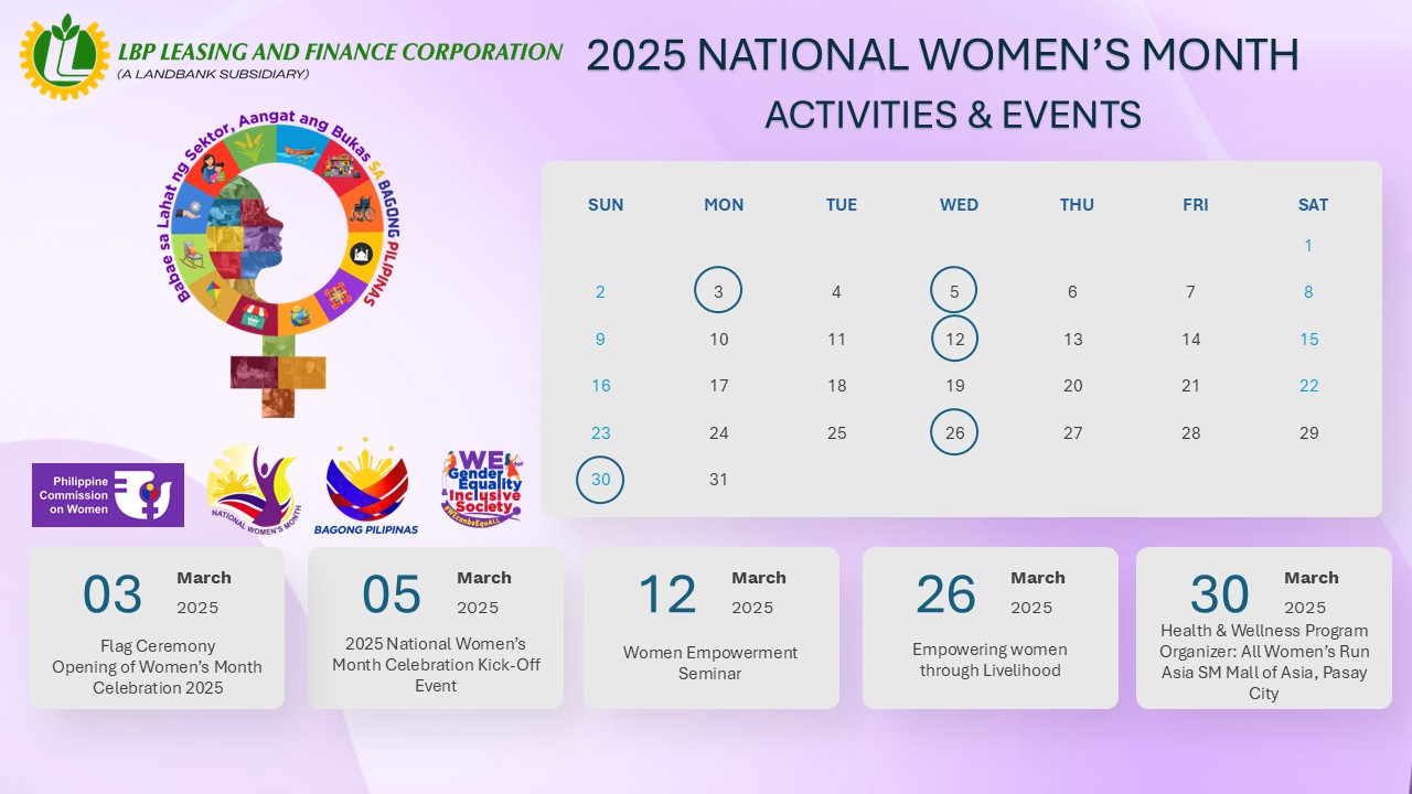 Calendar of Activities